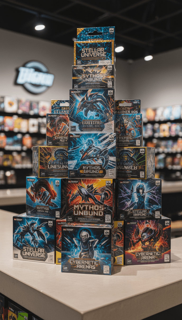 Trading card booster boxes and hobby products